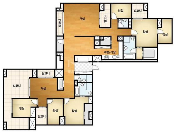 집 평면도 침실 4개 욕실 2개
